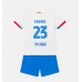 Barcelona Jules Kounde #23 Bortedraktsett Barn 2023-24 Kortermet (+ Korte bukser)